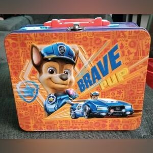 Paw Patrol Chase Collectible Storage Tin Brave Pup - Tin ONLY - Approx 7X8